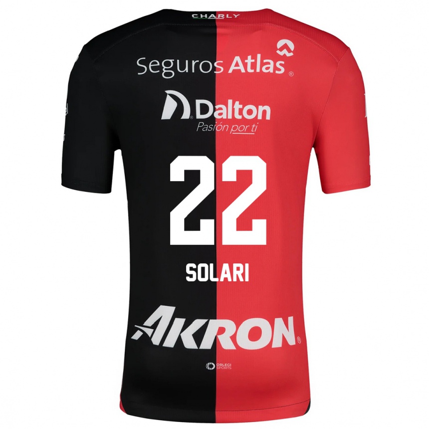 Kids Football Augusto Solari #22 Red Black Home Jersey 2024/25 T-Shirt