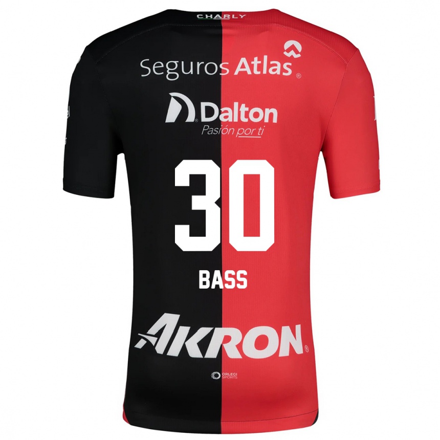 Kids Football Abraham Bass #30 Red Black Home Jersey 2024/25 T-Shirt