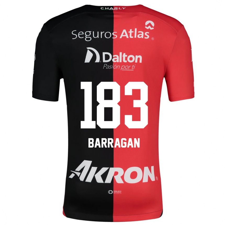 Kids Football Roberto Barragán #183 Red Black Home Jersey 2024/25 T-Shirt