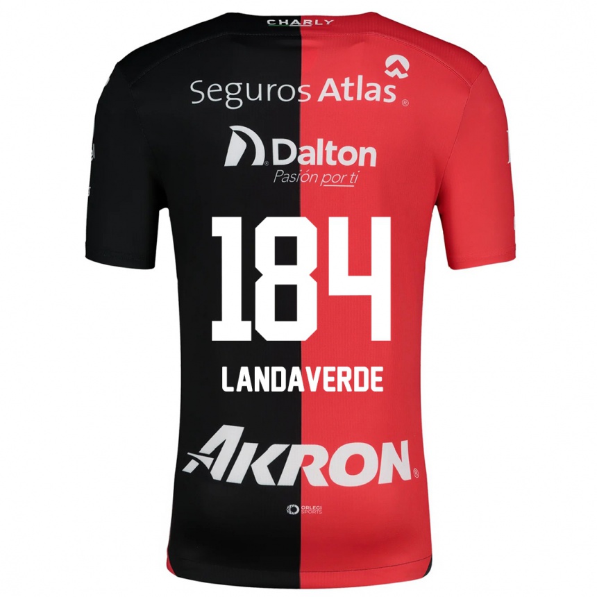 Kids Football Antero Landaverde #184 Red Black Home Jersey 2024/25 T-Shirt