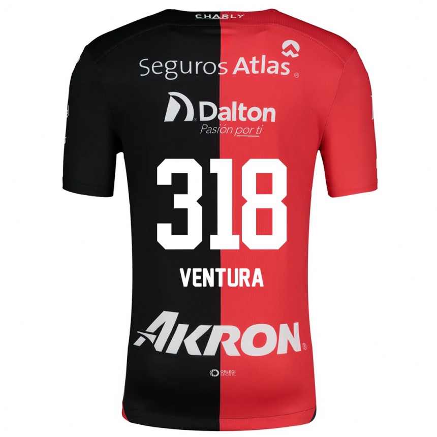 Kids Football Lissandro Ventura #318 Red Black Home Jersey 2024/25 T-Shirt