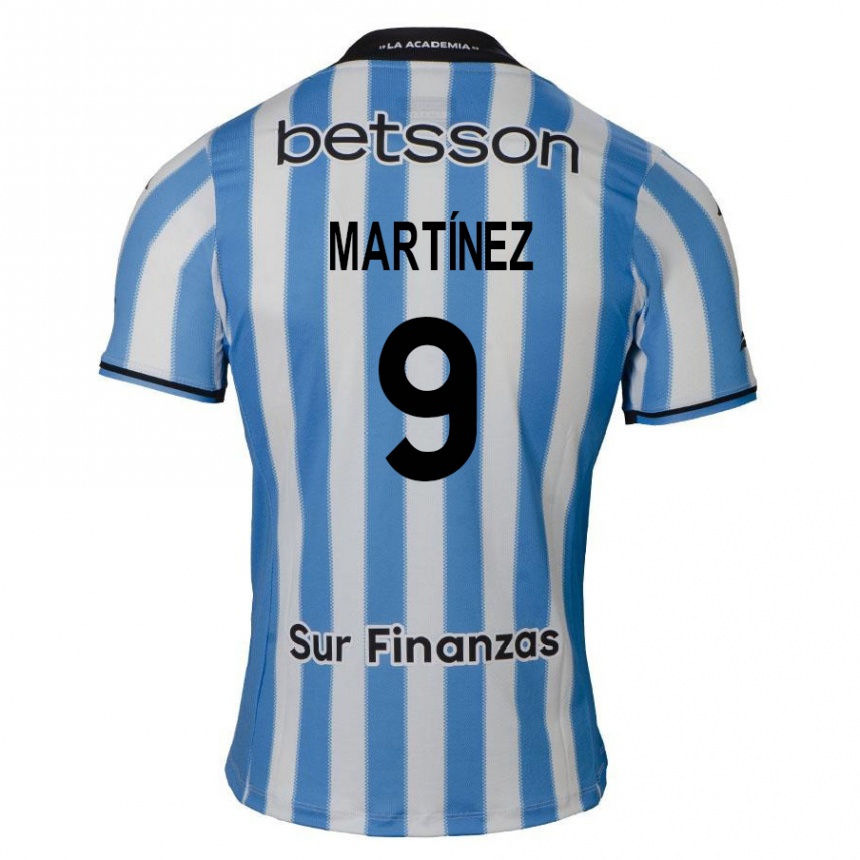 Kids Football Adrián Martínez #9 Blue White Black Home Jersey 2024/25 T-Shirt