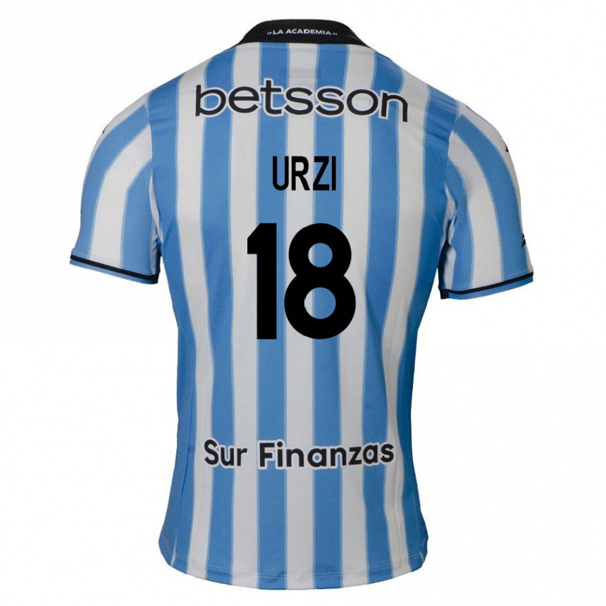 Kids Football Agustín Urzi #18 Blue White Black Home Jersey 2024/25 T-Shirt