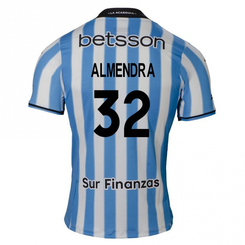 Kids Football Agustin Almendra #32 Blue White Black Home Jersey 2024/25 T-Shirt