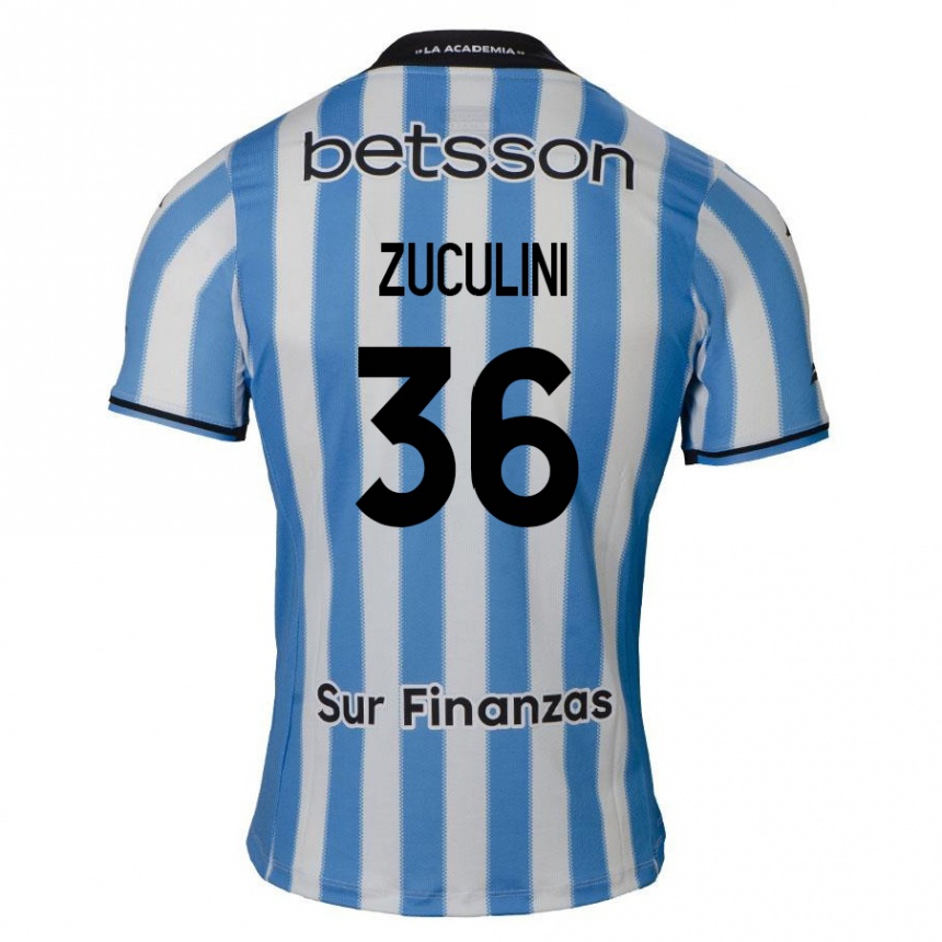 Kids Football Bruno Zuculini #36 Blue White Black Home Jersey 2024/25 T-Shirt