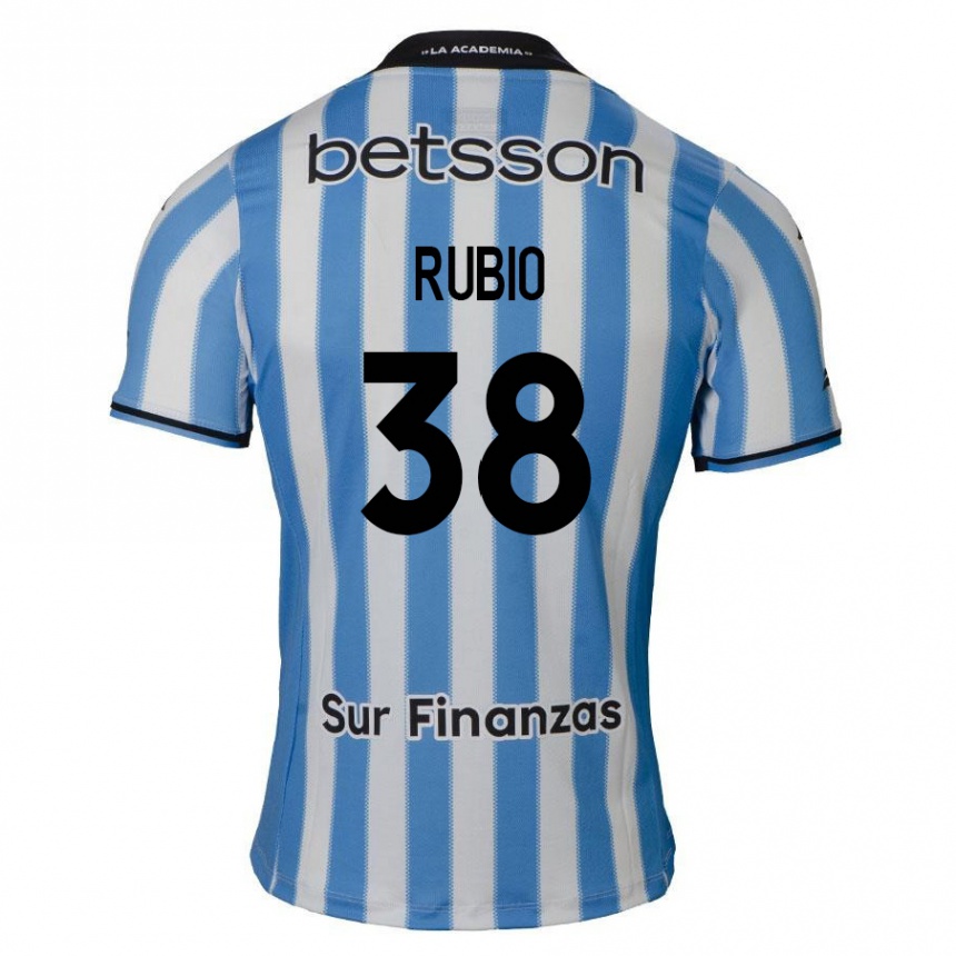 Kids Football Tobías Rubio #38 Blue White Black Home Jersey 2024/25 T-Shirt