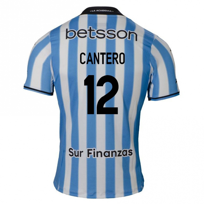 Kids Football Milton Cantero #12 Blue White Black Home Jersey 2024/25 T-Shirt