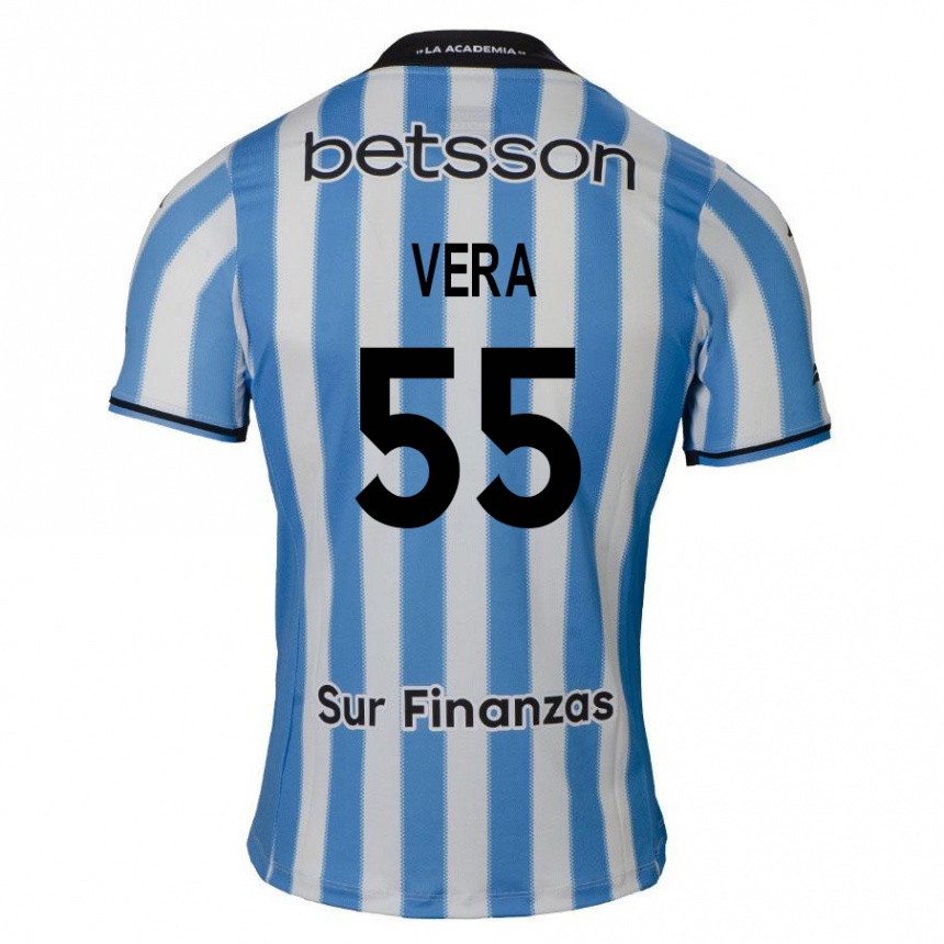 Kids Football Santino Vera #55 Blue White Black Home Jersey 2024/25 T-Shirt