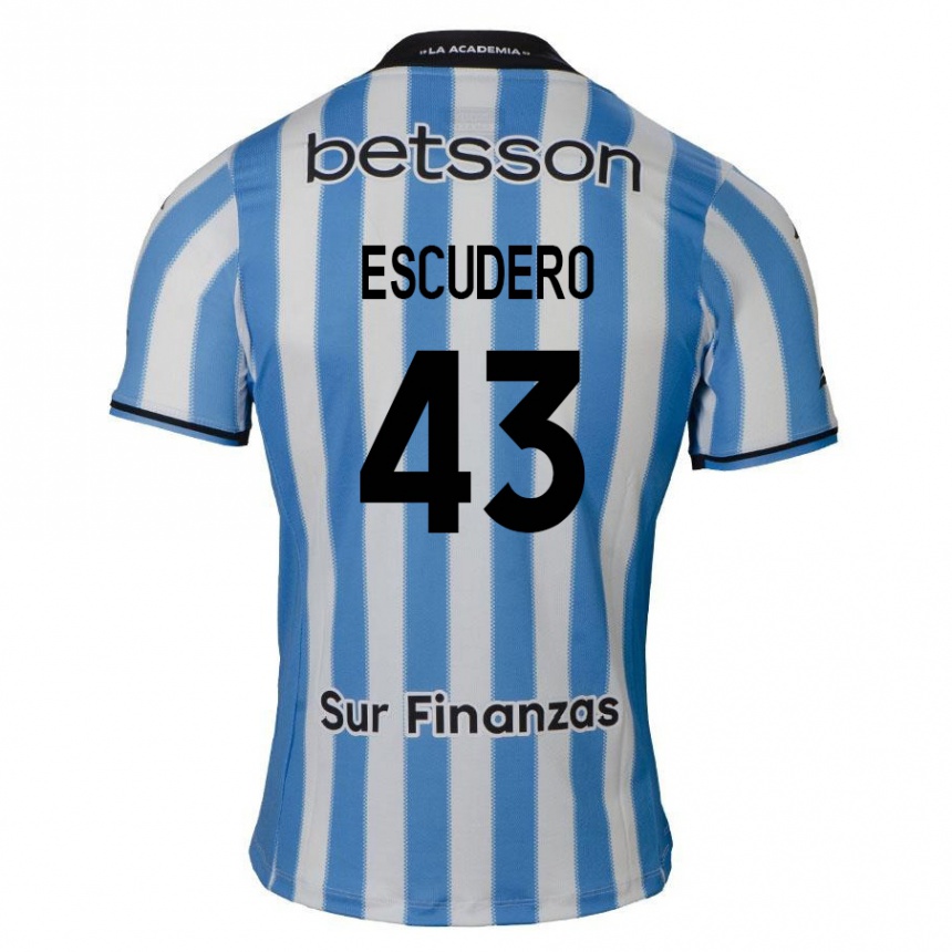 Kids Football Gonzalo Escudero #43 Blue White Black Home Jersey 2024/25 T-Shirt