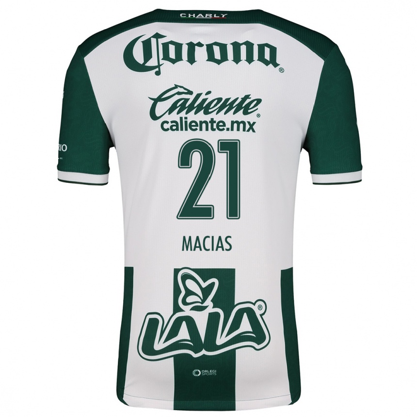 Kids Football José Juan Macías #21 Green White Home Jersey 2024/25 T-Shirt