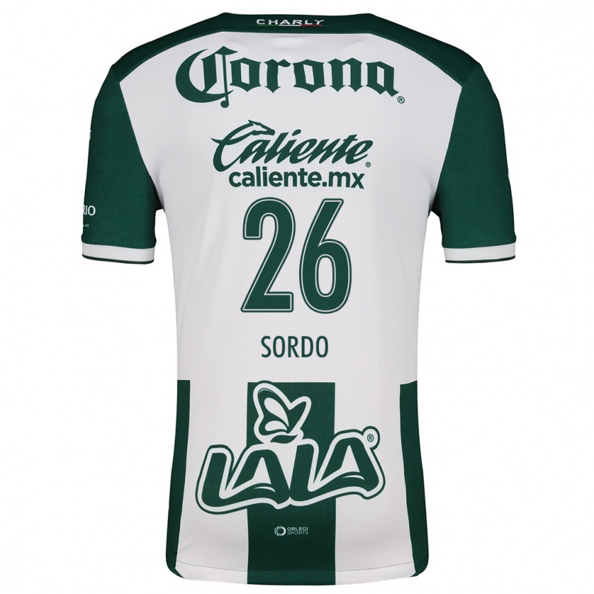 Kids Football Ramiro Sordo #26 Green White Home Jersey 2024/25 T-Shirt