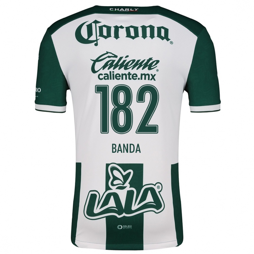 Kids Football Iker Banda #182 Green White Home Jersey 2024/25 T-Shirt