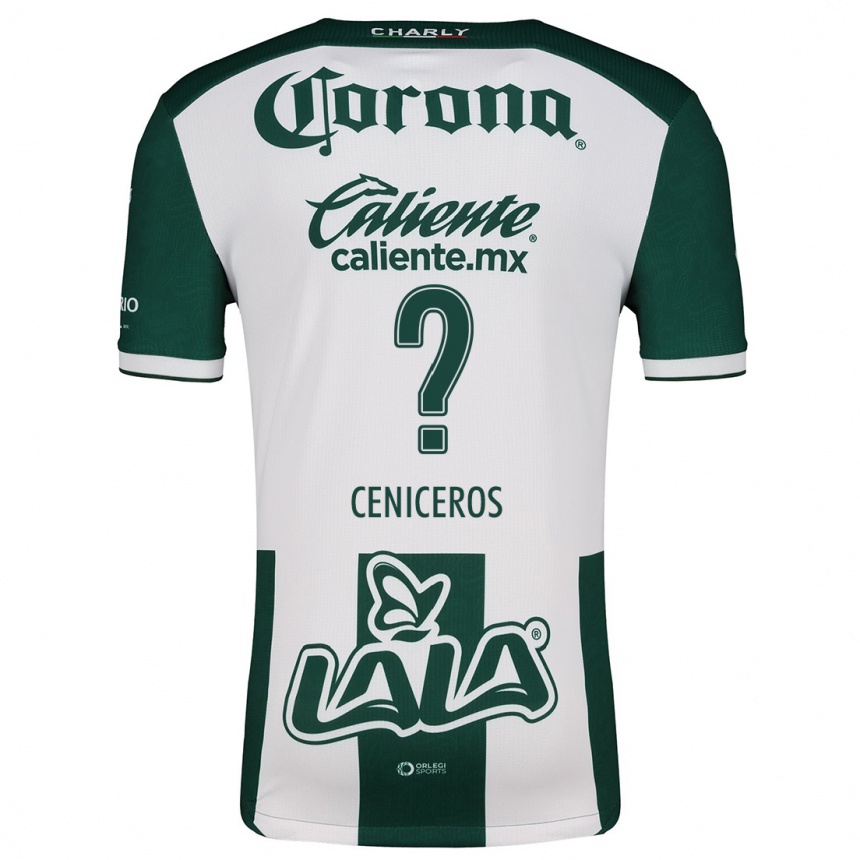 Kids Football Carlos Ceniceros #0 Green White Home Jersey 2024/25 T-Shirt