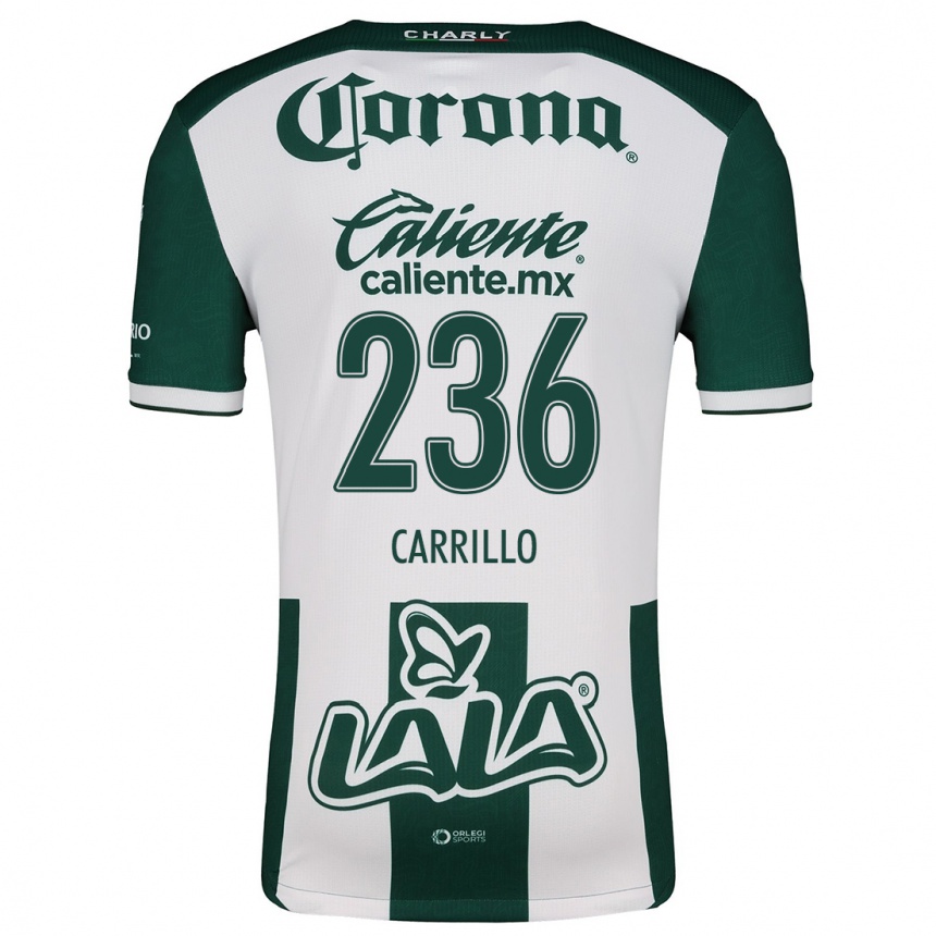 Kids Football Fernando Carrillo #236 Green White Home Jersey 2024/25 T-Shirt