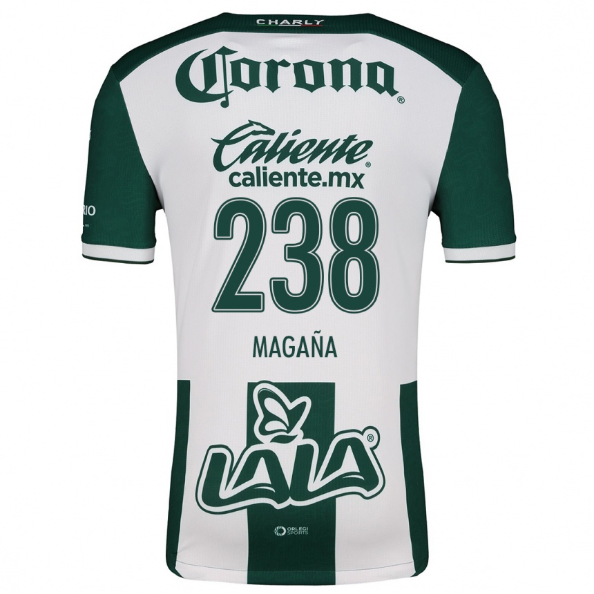 Kids Football Emilio Magaña #238 Green White Home Jersey 2024/25 T-Shirt