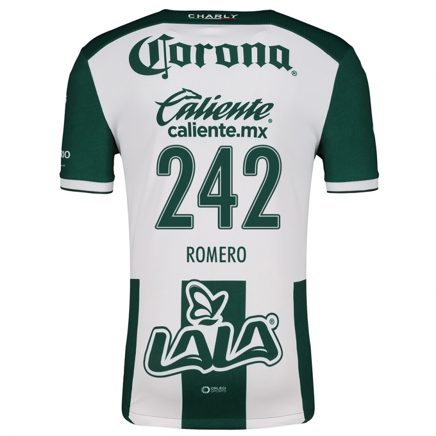 Kids Football Ángel Romero #242 Green White Home Jersey 2024/25 T-Shirt