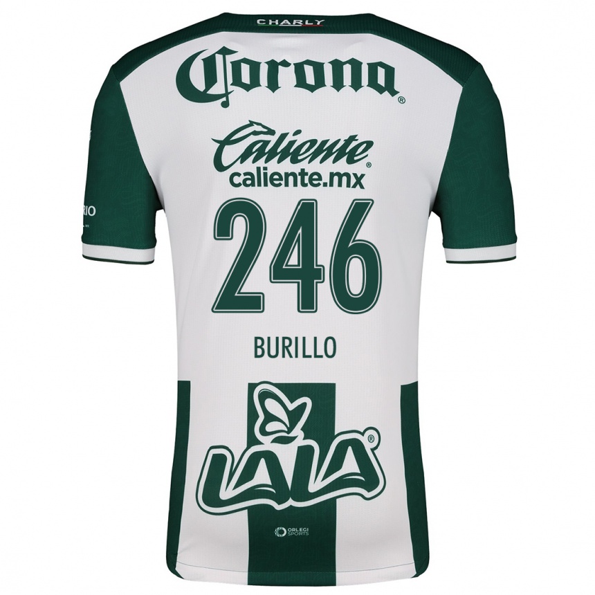 Kids Football Juan Burillo #246 Green White Home Jersey 2024/25 T-Shirt