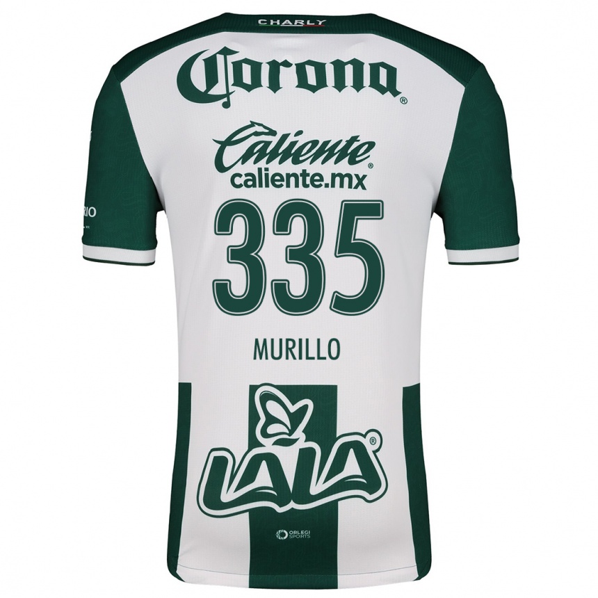 Kids Football Doryan Murillo #335 Green White Home Jersey 2024/25 T-Shirt