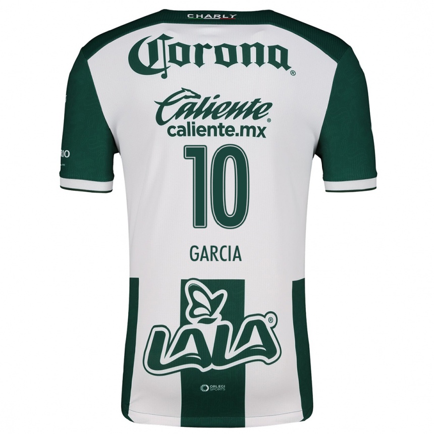 Kids Football Daniela García #10 Green White Home Jersey 2024/25 T-Shirt