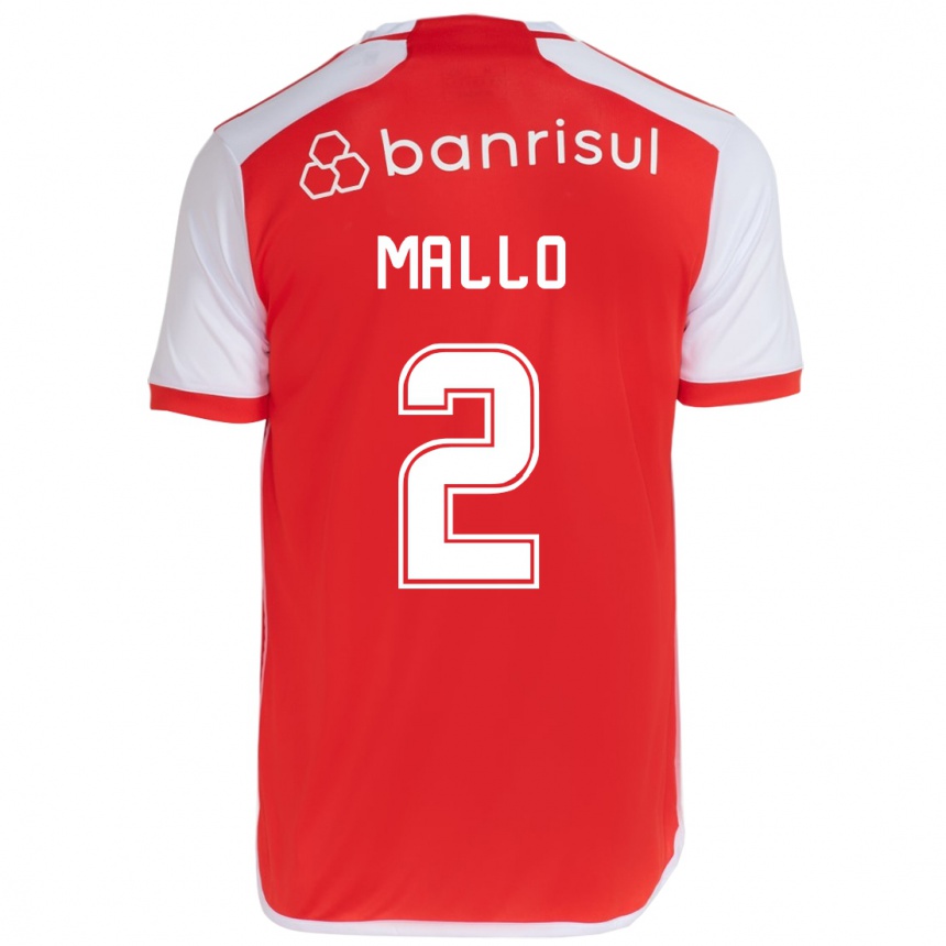 Kids Football Hugo Mallo #2 Red White Home Jersey 2024/25 T-Shirt