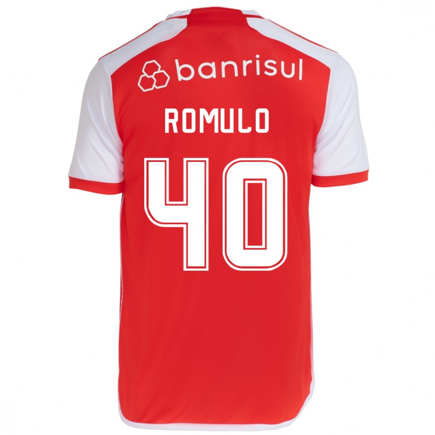 Kids Football Rômulo #40 Red White Home Jersey 2024/25 T-Shirt