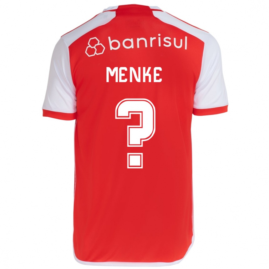 Kids Football Henrique Menke #0 Red White Home Jersey 2024/25 T-Shirt