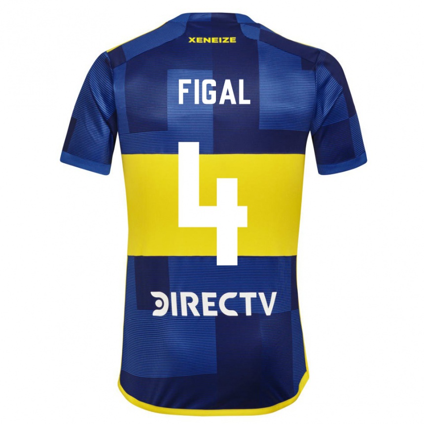 Kids Football Nicolas Figal #4 Blue Yellow Home Jersey 2024/25 T-Shirt