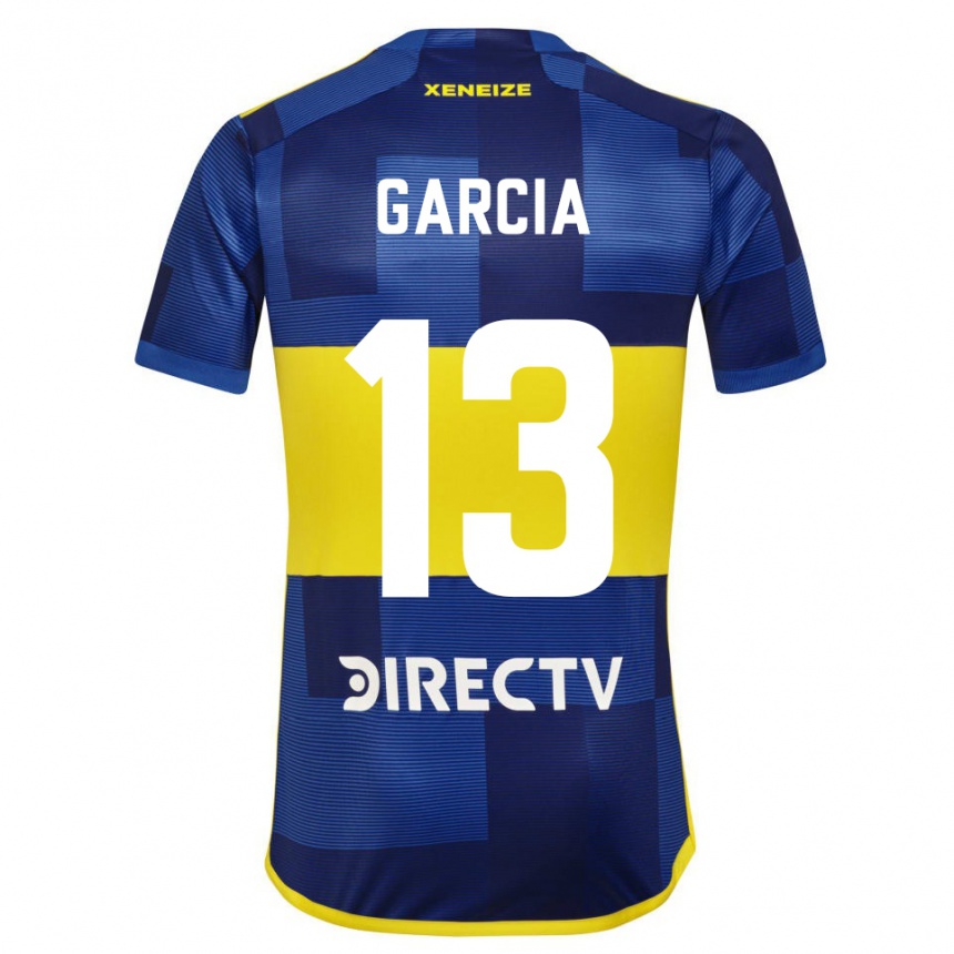 Kids Football Javier Garcia #13 Blue Yellow Home Jersey 2024/25 T-Shirt