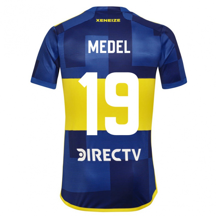 Kids Football Gary Medel #19 Blue Yellow Home Jersey 2024/25 T-Shirt