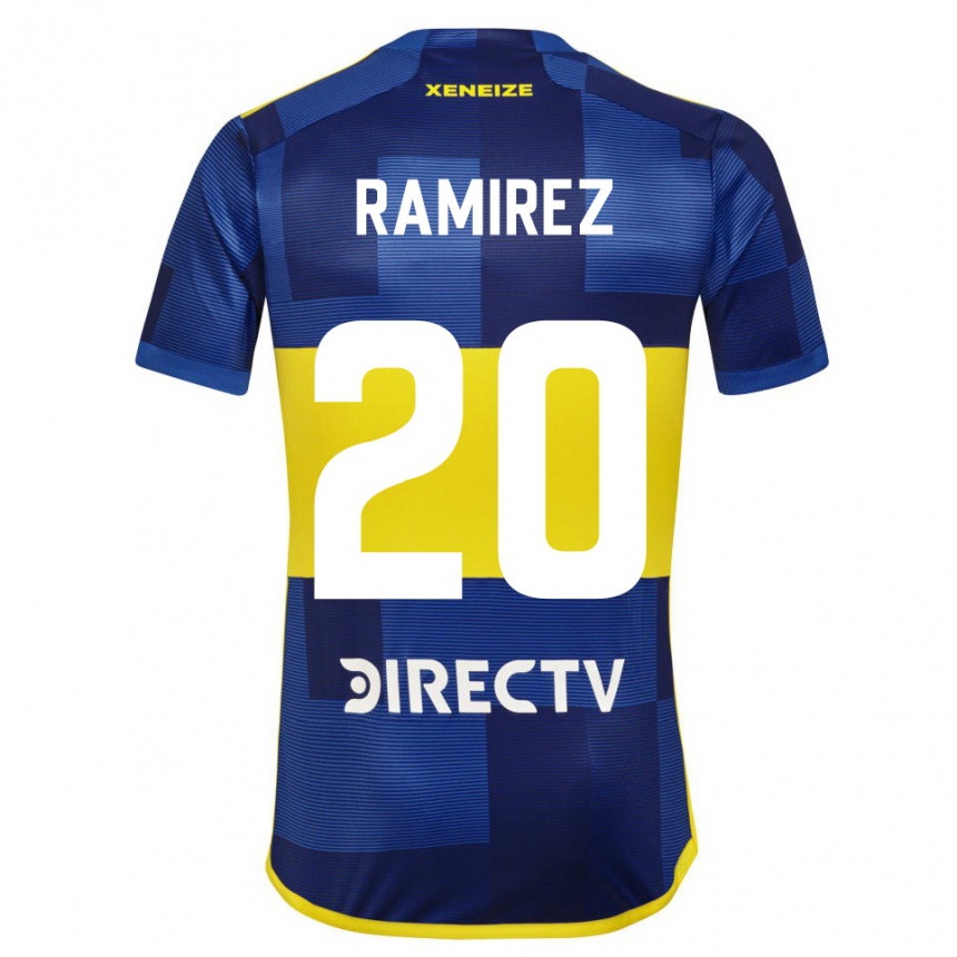 Kids Football Juan Ramírez #20 Blue Yellow Home Jersey 2024/25 T-Shirt