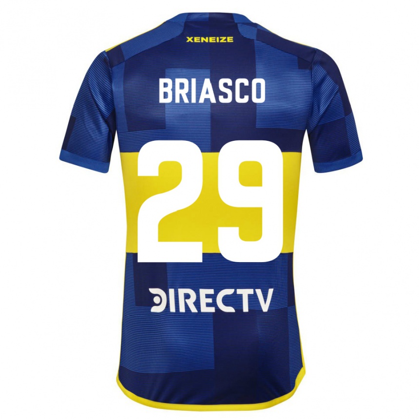 Kids Football Norberto Briasco #29 Blue Yellow Home Jersey 2024/25 T-Shirt