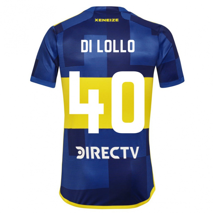 Kids Football Lautaro Di Lollo #40 Blue Yellow Home Jersey 2024/25 T-Shirt