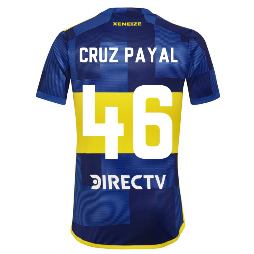 Kids Football Juan Cruz Payal #46 Blue Yellow Home Jersey 2024/25 T-Shirt