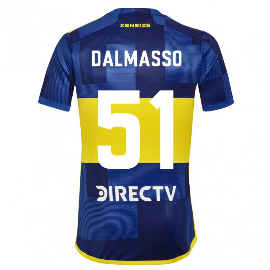 Kids Football Santiago Dalmasso #51 Blue Yellow Home Jersey 2024/25 T-Shirt