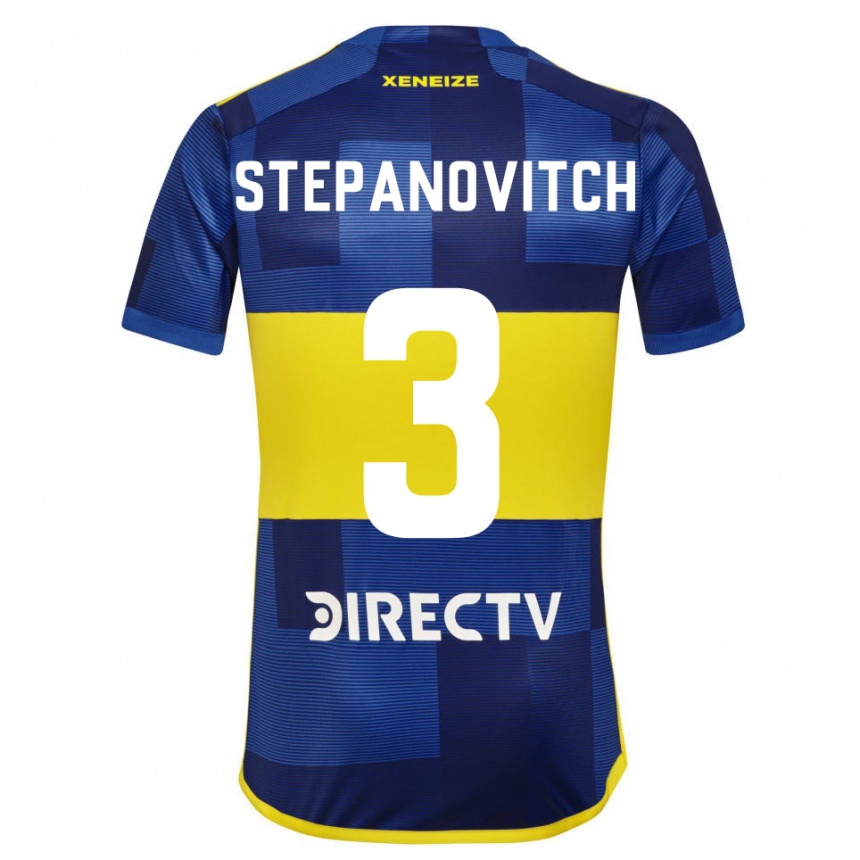 Kids Football Nicolás Stepanovitch #3 Blue Yellow Home Jersey 2024/25 T-Shirt