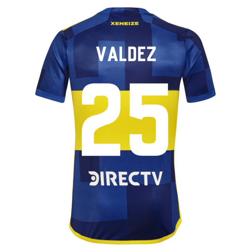 Kids Football Bruno Valdez #25 Blue Yellow Home Jersey 2024/25 T-Shirt