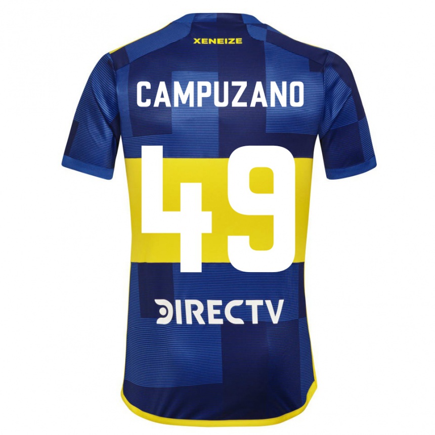 Kids Football Jorman Campuzano #49 Blue Yellow Home Jersey 2024/25 T-Shirt