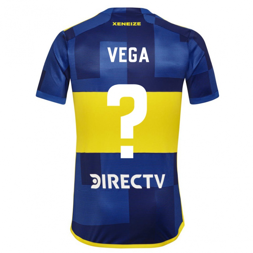 Kids Football Gabriel Vega #0 Blue Yellow Home Jersey 2024/25 T-Shirt