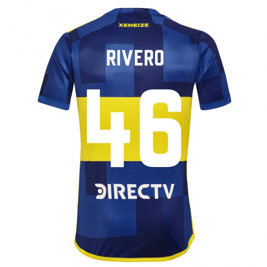 Kids Football Simon Rivero #46 Blue Yellow Home Jersey 2024/25 T-Shirt