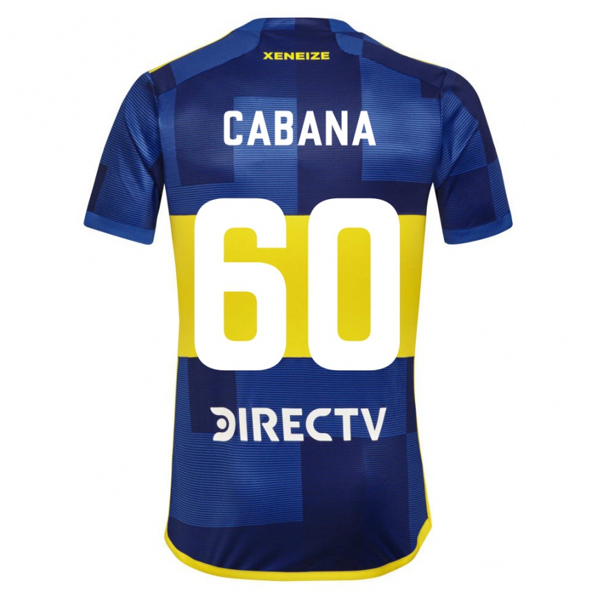 Kids Football Juan Pablo Cabaña #60 Blue Yellow Home Jersey 2024/25 T-Shirt