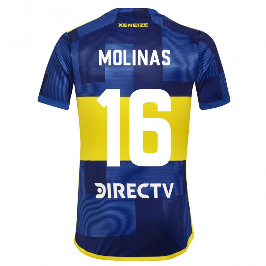 Kids Football Aaron Molinas #16 Blue Yellow Home Jersey 2024/25 T-Shirt