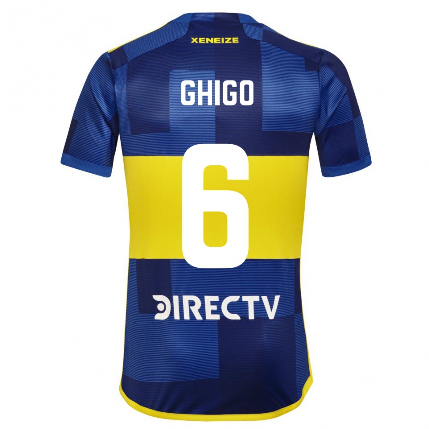 Kids Football Cecilia Ghigo #6 Blue Yellow Home Jersey 2024/25 T-Shirt