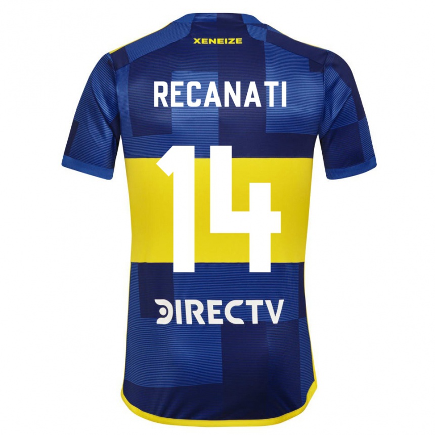 Kids Football Bianca Recanati #14 Blue Yellow Home Jersey 2024/25 T-Shirt