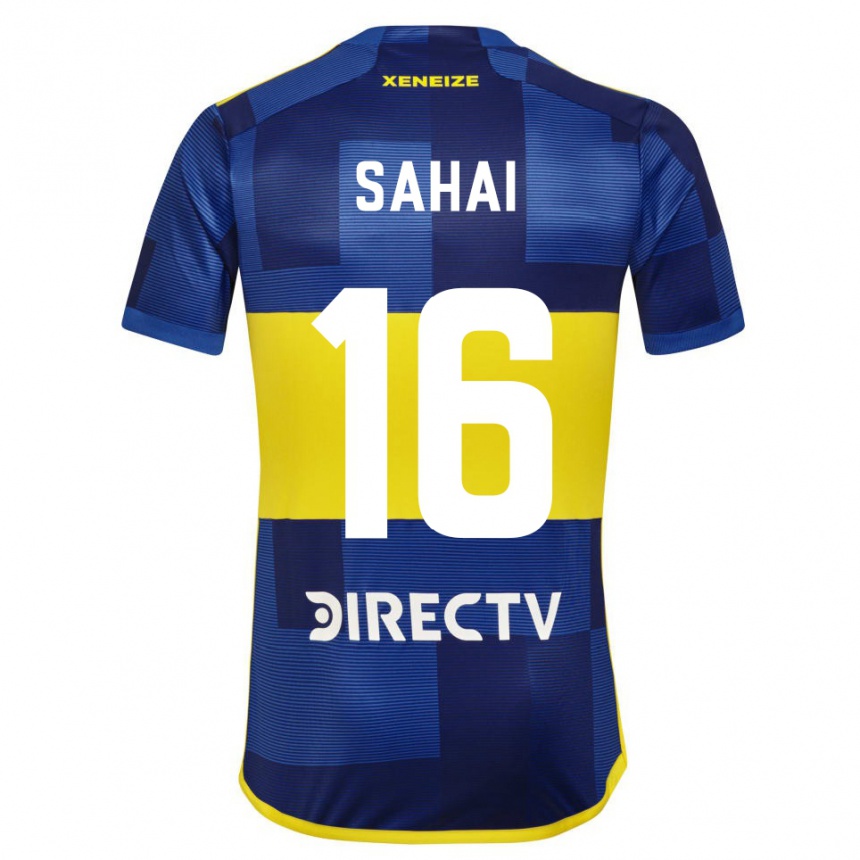 Kids Football Veer Sahai #16 Blue Yellow Home Jersey 2024/25 T-Shirt