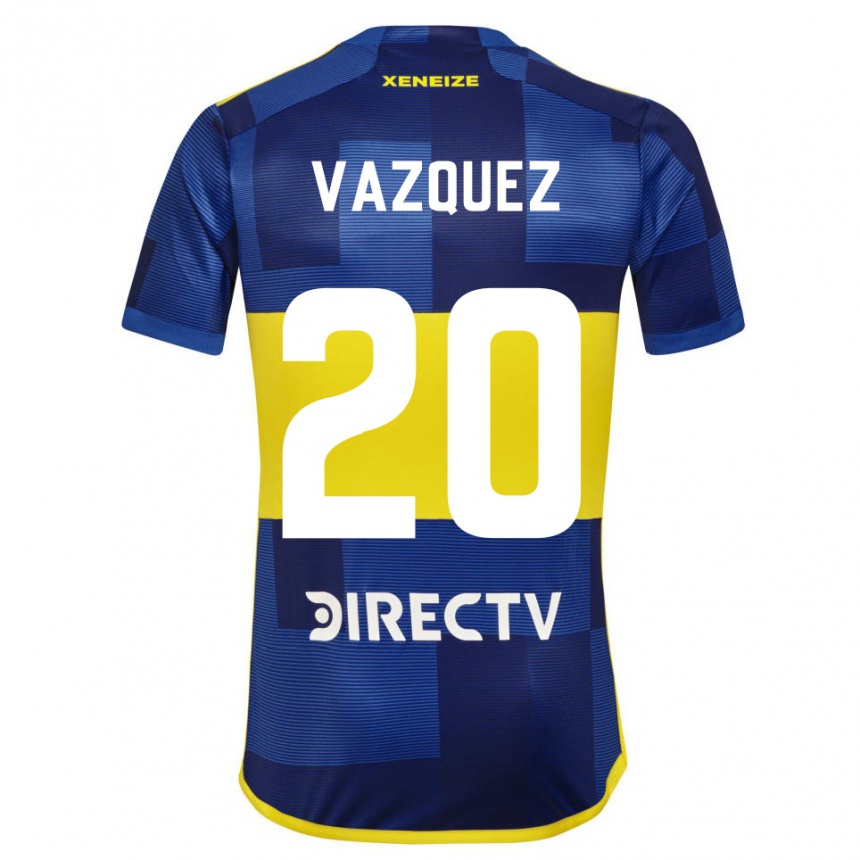 Kids Football Constanza Vazquez #20 Blue Yellow Home Jersey 2024/25 T-Shirt