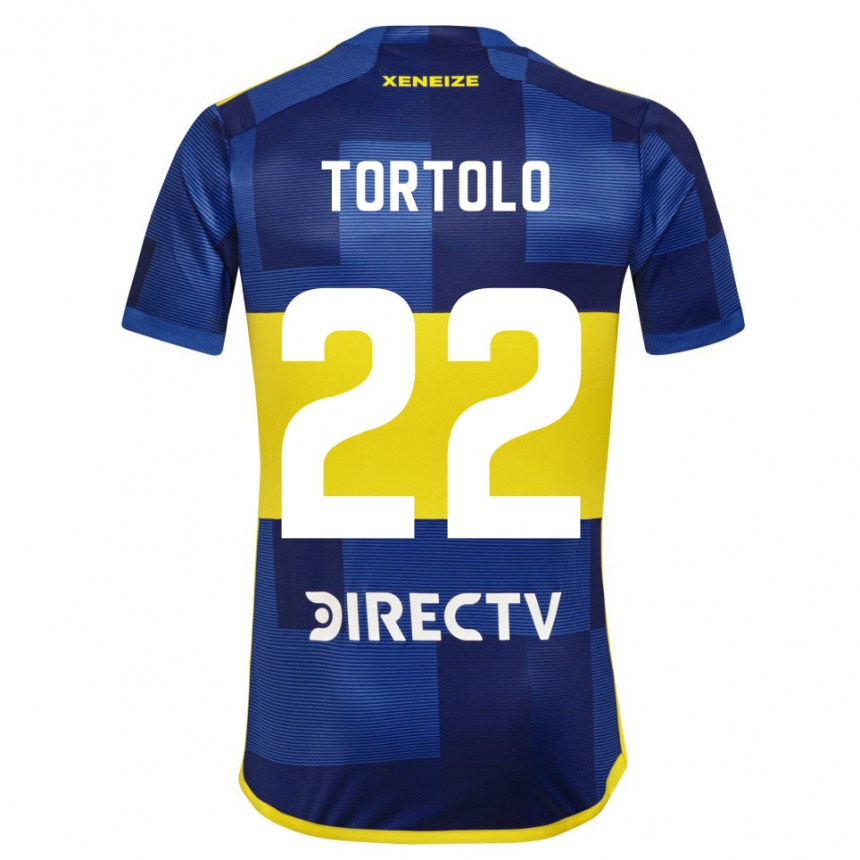 Kids Football Dulce Tortolo #22 Blue Yellow Home Jersey 2024/25 T-Shirt