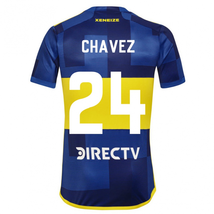 Kids Football Gabriela Chavez #24 Blue Yellow Home Jersey 2024/25 T-Shirt