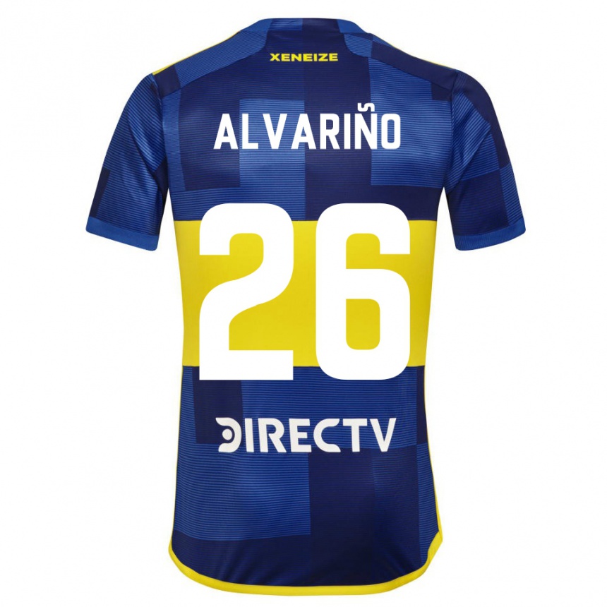 Kids Football Alexis Alvariño #26 Blue Yellow Home Jersey 2024/25 T-Shirt