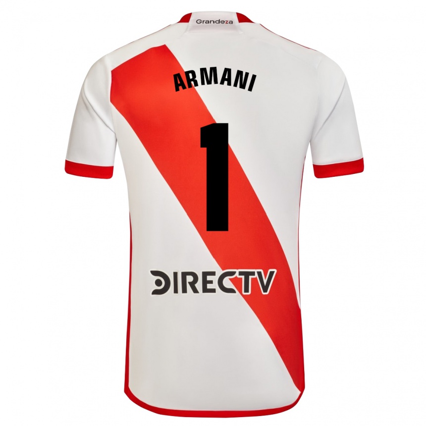 Kids Football Franco Armani #1 White Red Home Jersey 2024/25 T-Shirt