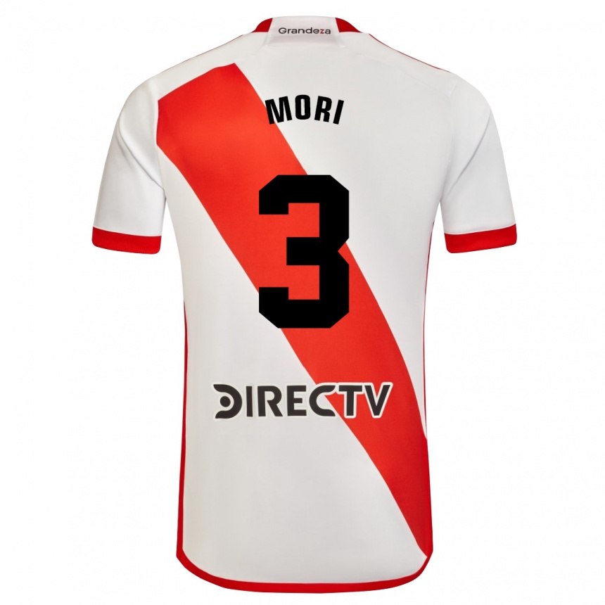 Kids Football Ramiro Funes Mori #3 White Red Home Jersey 2024/25 T-Shirt